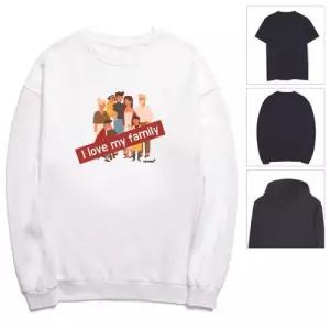 키밍 맨투맨 후드티 i love my family 남성 티셔츠 WAE4A9B