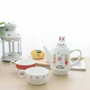 깜찍한 예쁜 신혼 부부 커플 선물용 티포트 세트 티인퓨저 다기세트