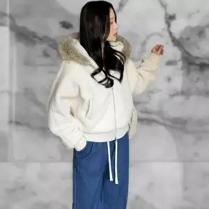 [하프클럽/다잇템]여성 퍼플 포근한 양털 FW 탱크 플리스 재킷