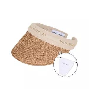 [헬렌카민스키] 25FW 여성 비앙카 8 바이저햇 누가네츄럴로고 더스트백 포함 HAT52204 NOUGATNATUR