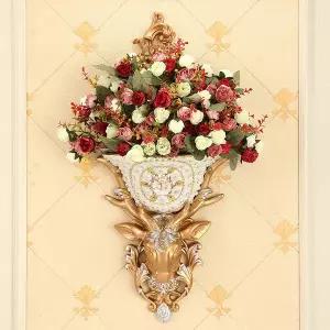 감성 인테리어 액자 빈티지 화분 디자인 꽃병 포인터 유럽 스타일 사슴 머리 벽걸이 꽃병으로 거실 꽃꽂이