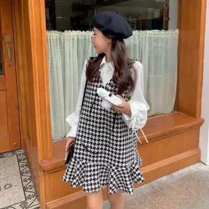 LL-S107 미니원피스 플레어원피스 원피스 니트원피스 스커트 하운드