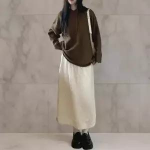 [다잇템] 여성 고무줄 치마 가능 착용 레이스 시즌리스 가을겨울용