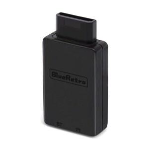 블루레트로 sega 새턴 무선 컨트롤러 어댑터 - 펌웨어 업그레이드, 듀얼 모드 bt, 키맵 구성 지원, ps3 / ps4 ps5, xbox one s, series x switch pro bluetooth 컨트롤러와 호환 가능