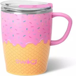 Swig Life 22온스 여행용 머그컵 손잡이와 뚜껑이 있는 단열 텀블러 커피 컵 홀더 친화적 스테인리스 스틸