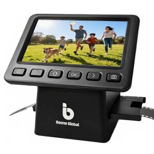 BEONEGLOBAL 클리어스캔 P5 필름 스캐너 SD 카드, 업그레이드 버전, 24MP 고해상도 35mm /135 /126 /110 /슈퍼 8 및 슬라이드 컨버터, 5 u201D LCD, 빠른 디지털 JPEG 변환 기능