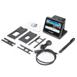 CHOTIME 필름 스캐너, 22MP 및 슬라이드 스캐너 35mm, 110mm, 126mm , 대형 5인치 LCD 화면, 검은색 네거티브 모노크롬 슬라이드를 JPEG 사진으로 변환합니다