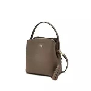 매장정품 닥스 DAKS WOMENS ACCESSORIES [RILEY CLASSIC] 베이지 잔체크 배색 가죽 스몰 토트백 DCBA4E922I