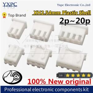 호환 XH2.54mm 플라스틱 쉘 하우징 XH-Y  2P  50개 흰색 커넥터  피치