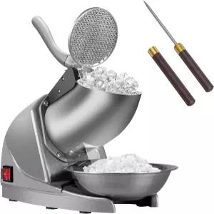 BI-DTOOL 빙수 기계 380W 전기 스 크러셔 트리플 블레이드 면도기 286lbs/hr 스노우 콘 가정용 및 상업용