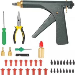 자동차 오토바이 ATV 트럭 및 트랙터의 타이어 펑크 플랫을 위한 버섯 플러그(건 키트 16 플러그 녹색)가