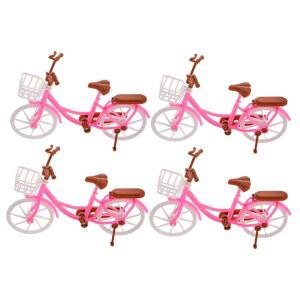 집 장식용 야드웨 4pcs 레트로 모델 미니어처 책상 장식 및 수집가와 애호가를 위한 인형의 액세서리 소형 자전거
