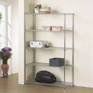 산업용 메탈랙1200 5단 다용도실 인테리어 철제벽선반 메탈랙 메탈선반 메탈행거 선반 행거