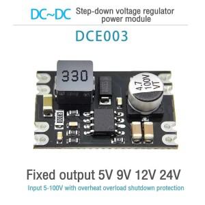 3A 미니 소형 호환 DC-DC 스텝 다운 컨버터 전압 레귤레이터 5-100V ~ 5V 9V 12V 24V 벅 전원 공급 장치 모