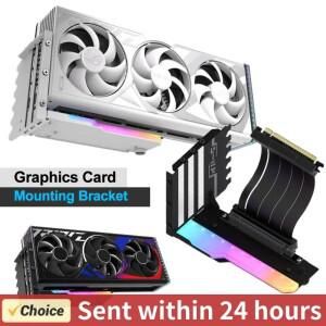 15cm PCI-E 4.0 X16 라이저 케이블이 포함된 수직 그래픽 카드 홀더 키트 비디오 지원 90도 직각