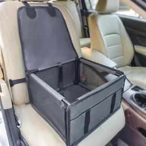 소형견을 위한 도그 카 시트 프레임 월이 있는 반려동물 부스터 뒷좌석 및 앞좌석용 안정적인 방수 박스