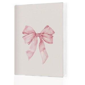 Qnhij Coquette 핑크 보우 사진 앨범 4x6 36장, 수채화 프레피 에스테틱 작은 기억책 졸업 가족 기념 여행 휴가 기념품