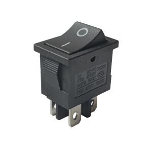 블랙 보트 스위치 로커 ON - OFF 전원 6A 250V 10A AC 21x15mm 4 핀