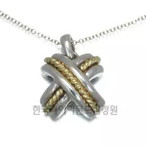 [중고] 앤코 남자 목걸이 18k 콤비 53cm