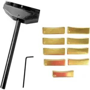 지아유이 루시에 도구 세트 기타 베이스 프렛 프레스 콜 핑거보드 누름 + 헥스 렌치가 포함된 9Pcs 황동