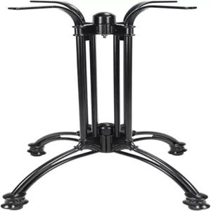 레트로 블랙 레그가 있는 GZDEMYXGS 알루미늄 테이블 베이스 28인치는 레스토랑 커피숍 바 및 레저룸에