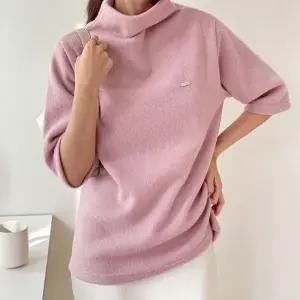 여자 빅사이즈 펜던트 하이넥 폴라 겨울반팔 티셔츠
