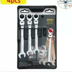 스마토 플렉시블 기어 라쳇 스패너 렌치 세트 4pcs (WFKB085)