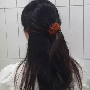 포니 올림머리 만두핀 똥머리집게핀 오렌지 WAEB0CC