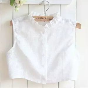 여성 블라우스 프릴카라 차이나 페이크 카라 이너셔츠 (WFKB9WQ)