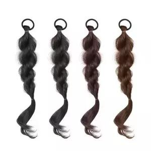 [하프클럽/]반묶음 땋기 똥머리 가발 헤어끈 포니테일 헤어피스