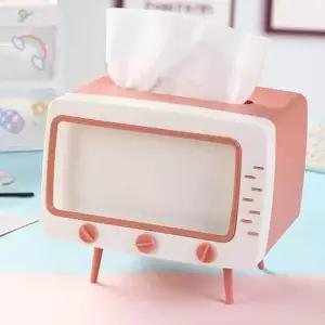 레트로 티비 두루마리휴지 핸드폰거치대 티슈케이스 WB61568