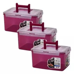 코멕스 뚜껑이 더 튼튼해진 김치통 마젠타 8.3L X 3개 (WFKBQI1)