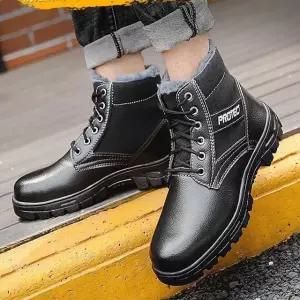 소프달링 남성 겨울 방한화 털안전화 현장 작업화 워커 방한화 부츠 신발 (WFKBLAG)