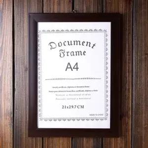 슬림 A4 상장액자 허가증 졸업장 사진 벽걸이 액자 (KYR-WBD7FA7)