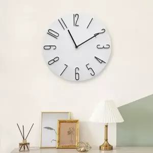 북유럽 무소음 벽시계 화이트 원형 모던 사무실벽시계 (KYR-WC2E75F)