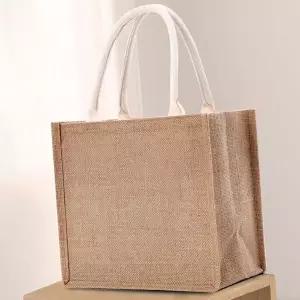 [하프클럽/]사각  가방 기저귀 수납백 학생용 내구성 강한 황마 특대