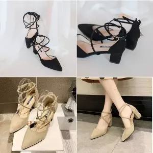 [하프클럽/]비치샌들 스트랩 샌들힐 구두