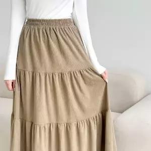 골덴스커트 세련 3컬러 가을 겨울 데일리 밴딩 캉캉스커트