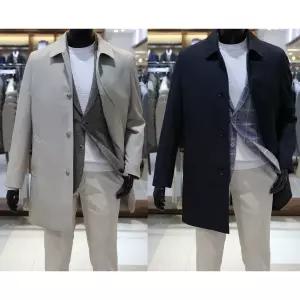 바쏘 25 NEW 솔리드 셋인카라 트렌치 맥코트 [ 라이트베이지,네이비 ]