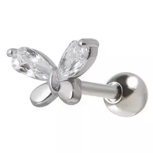 [미니아트]버터플라이 큐빅 나비 써지컬 스틸 패션 피어싱