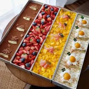 티라미수 틀 케이크 직사각형 시나몬롤 분리형 투명