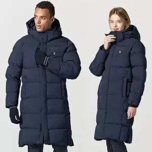 [공장직영 티공장] 엠리밋 LGTWJ27962 겨울 남녀공용 히트엠 롱패딩 네이비 겨울벤치코트