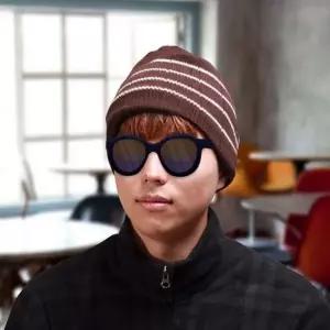 ( )니트비니 겨울모자 겨울 캐주얼 방한 스트라이프 트리 여성 캐주얼