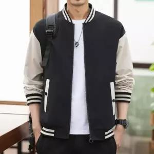 남자 봄 가을 배색 항공점퍼 블루종 바람막이 간절기 야구 점퍼 과잠바