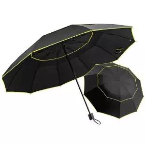 [하프클럽/]방풍 125cm 이중 완전 우산 자동 대형 메모리 3단