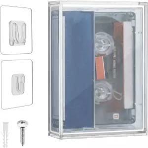 TXEsign 오디오 녹음 카세트 테이프 프레임 디스플레이 케이스 벽 및 테이블탑 디스플레이용 아크릴 박스