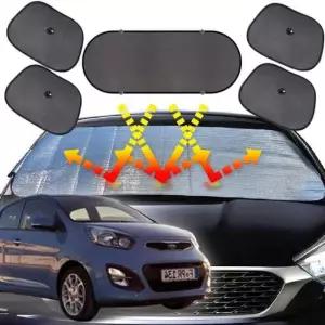 현이몰 올뉴모닝 햇빛가리개 6종세트 차박용품 차량햇빛가리개 자동차커버 차량용햇빛가리개