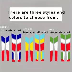 듀얼2 개 자전거 스티커 도로 자동차 앞뒤 포크 삼색 장식 스티커 탄소 섬유 앞 포크 자전거 색상