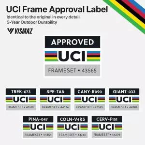 사각 프레임 승인 라벨 인증 자전거 스티커 자전거 데칼