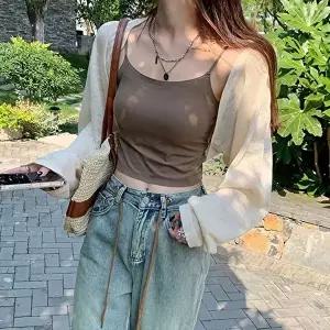 여자 봄 여름 가을 시스루 스타일 여리 스타일 가디건 볼레로 (KYR-WFIUT98)